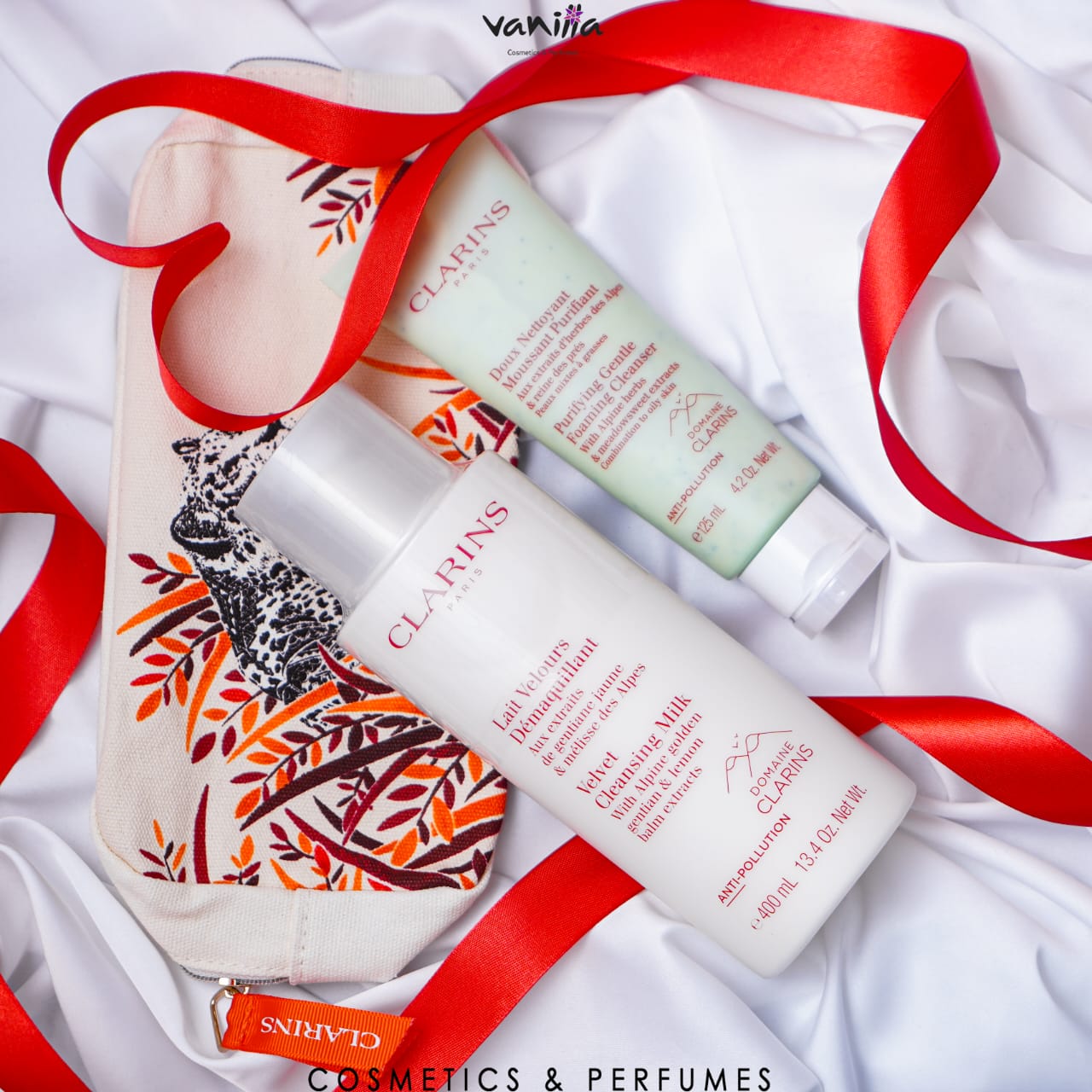 CLARINS Cleansing Milk&Foaming Cleanser Gift set كلارنس مجموعة عناية بالبشرة