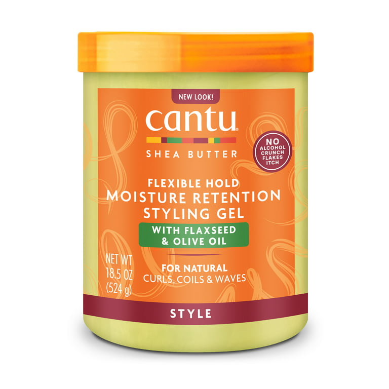 CANTU Moisture Retention Styling Gel with Flaxseed and Olive Oil,524g كانتو جل تصفيف الشعر بزيت الزيتون و بذور الكتان