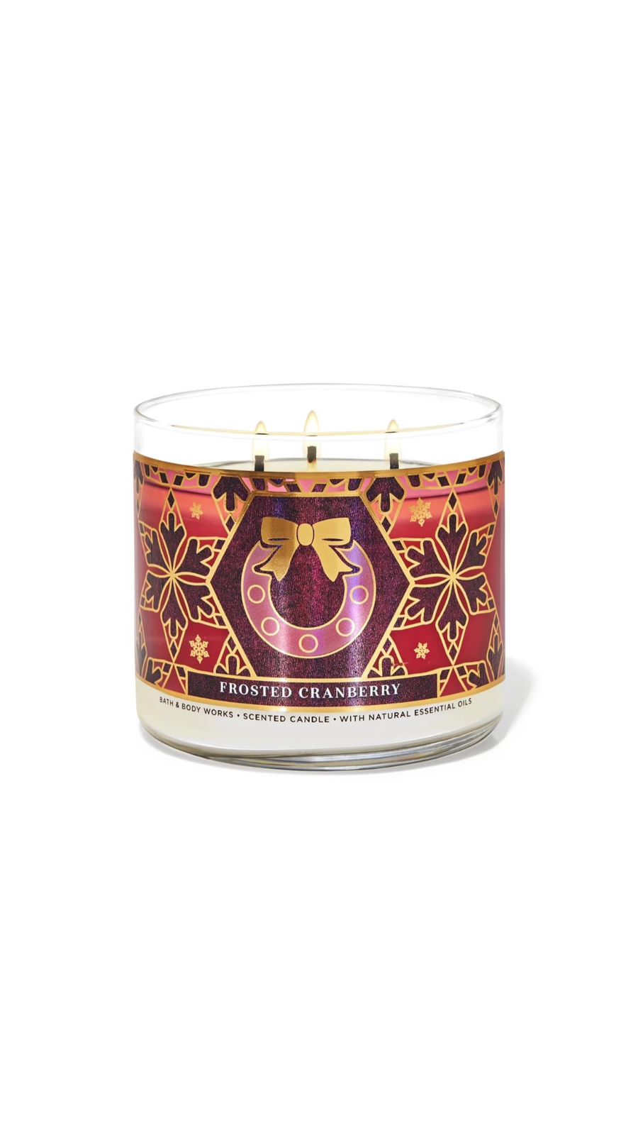 BATH AND BODY WORKS Frosted Cranberry Candle, باث اند بدي وركس شموع معطر