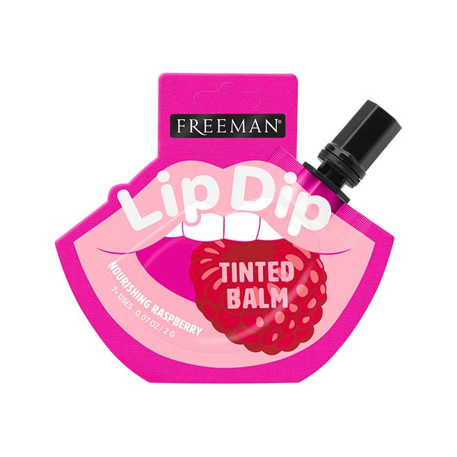Freeman Beauty Lip Dip Nourishing Raspberry Tinted Balm  مرطب للشفة من فري مان