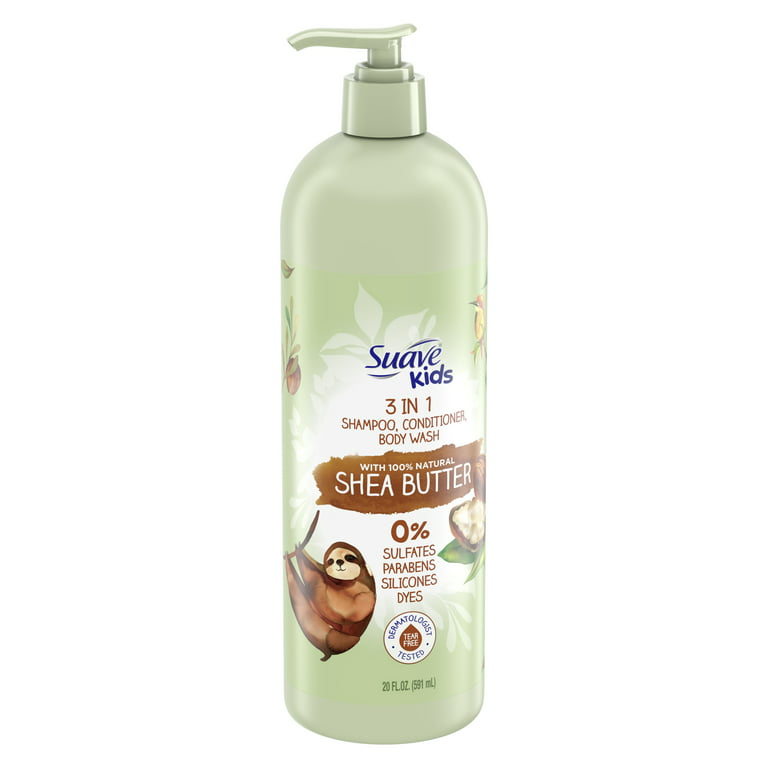 3Suave 3-in-1 Shampoo, Conditioner Bodywash shea butter  في 1 للاطفال