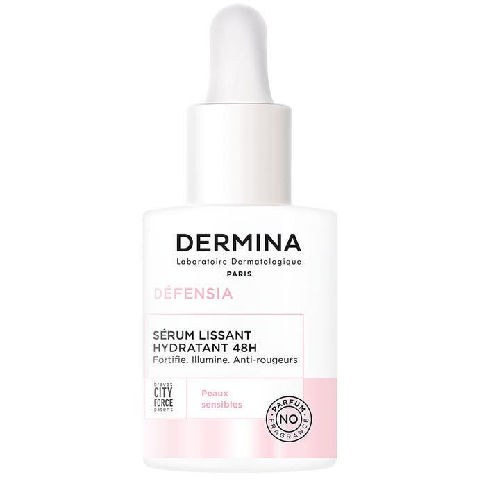 Dermina Defensia 48H Hydrating Smoothing Serum 30ml  ديرمينا ديفينسيا سيروم تنعيم وترطيب يدوم 48 ساعة 30 مل
