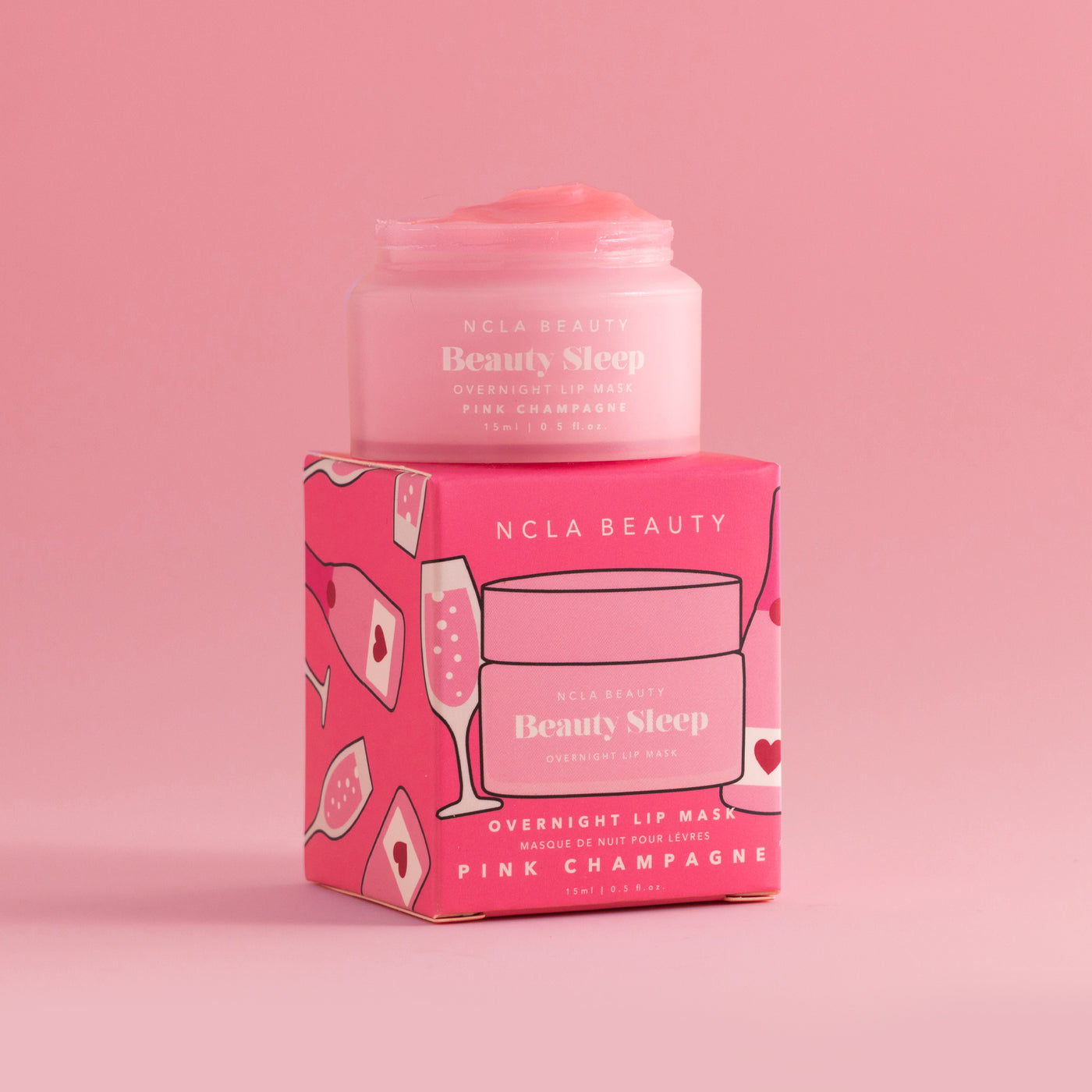 NCLA BEAUTY BEAUTY SLEEP OVERNIGHT LIP MASK - PINK CHAMPAGNE 15ml ماسك ليلي مرطب للشفاه