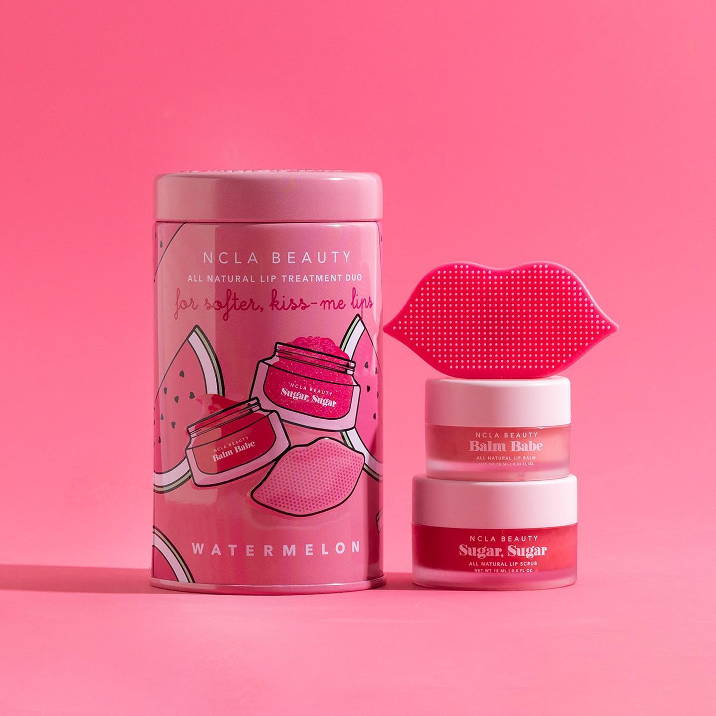 NCLA BEAUTY WATERMELON LIP CARE DUO + LIP SCRUBBER سيت للشفاه