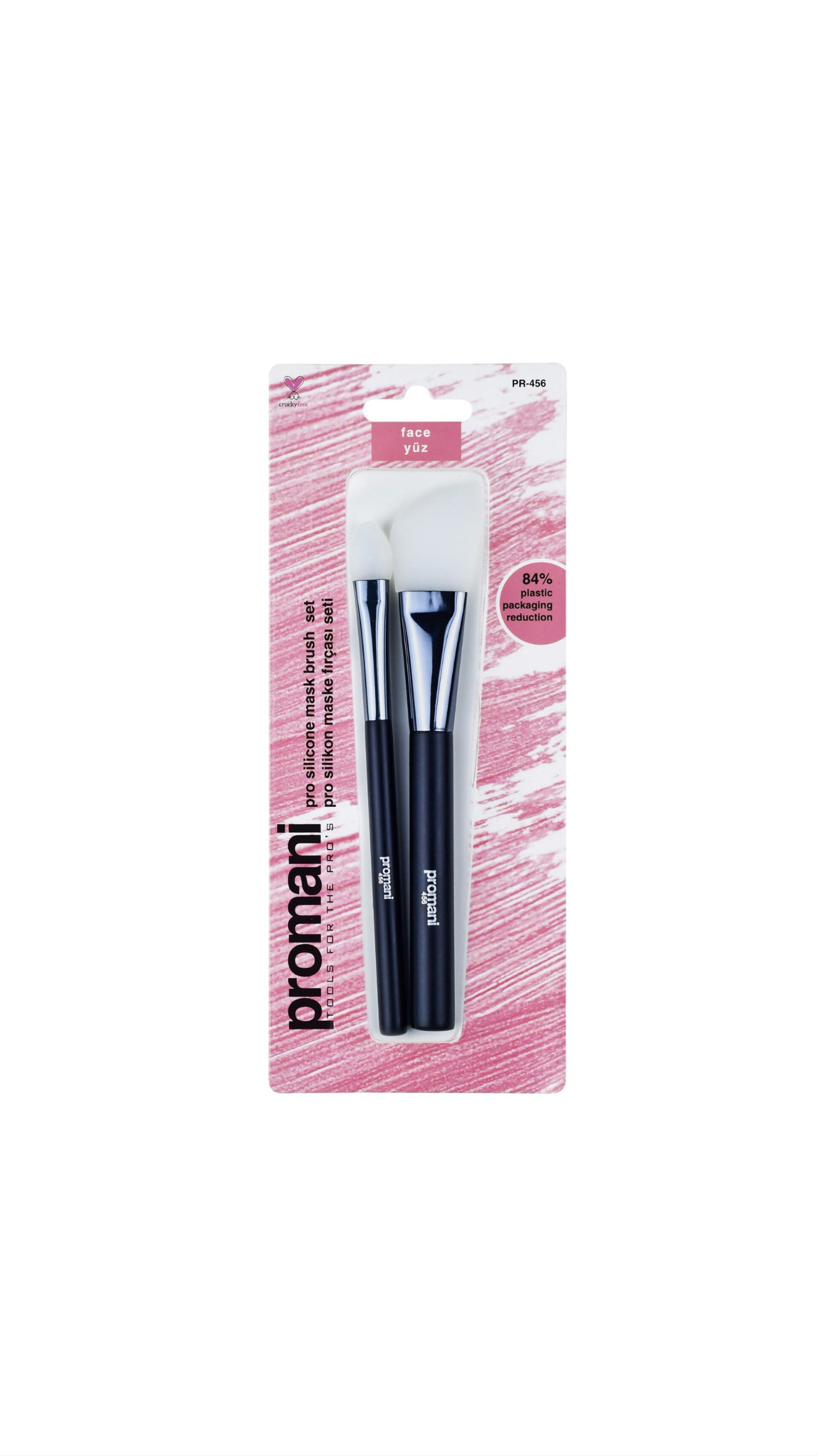 PROMANI 2-Piece Pro Silicone Mask Brush Set Pr-456 بروماني فرشاة وضع الماسك