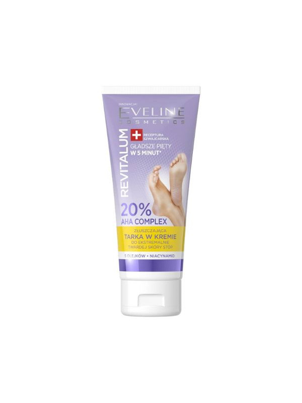 Eveline Revitalum 20% exfoliating grater in AHA Complex foot cream 75 ml أيفيلين كريم معالج للقدم