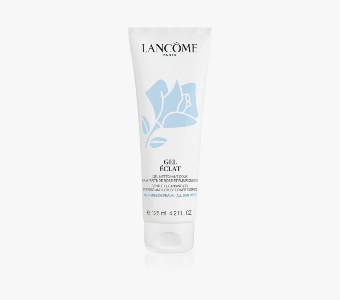 Lancome Radiance Gel gentle cleansing gel with rose and lotus flower extracts 125ml جل تنظيف لطيف مع مستخلصات زهرة الورد واللوتس