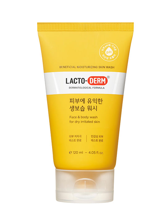 LACTO-DERM Beneficial Moisturizing Face & Body Wash 120ml غسول رغوي مرطب للوج و الجسم