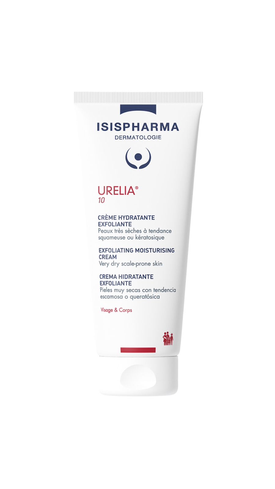 Isispharma Urelia Hydrating Exfoliating Cream 10 Very Dry to Atopy-Prone Skin 150ml اسس فارما كريم التقشير المرطب للبشرة الجافة
