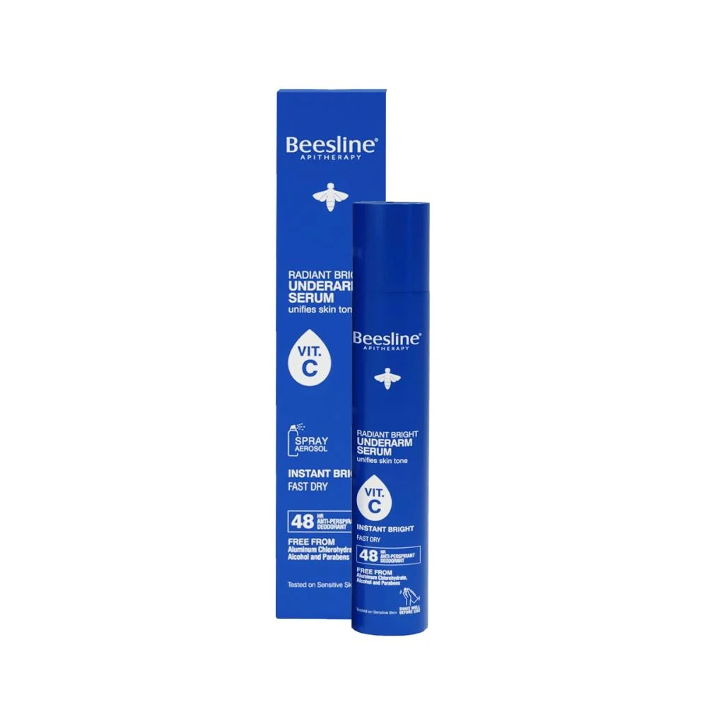 Beesline, Radiant Bright, Underarm Whitening Serum, Silky Feel - 150 ml بيزلين، راديانت برايت، سيروم تفتيح تحت الإبط انارة فورية  150 مل