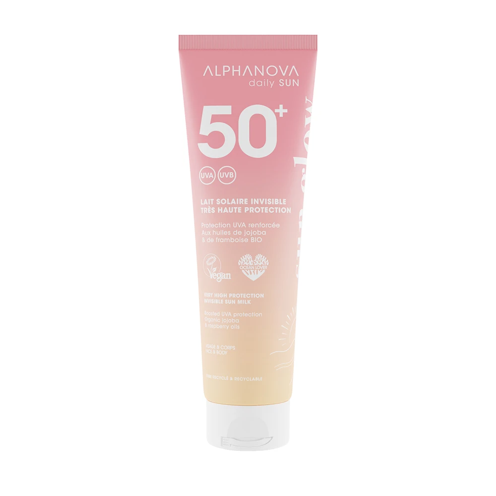 ALPHANOVA DAILY SUN INVISIBLE SUN MILK WITH VERY HIGH PROTECTION SPF 50+ واقي من أشعة الشمس