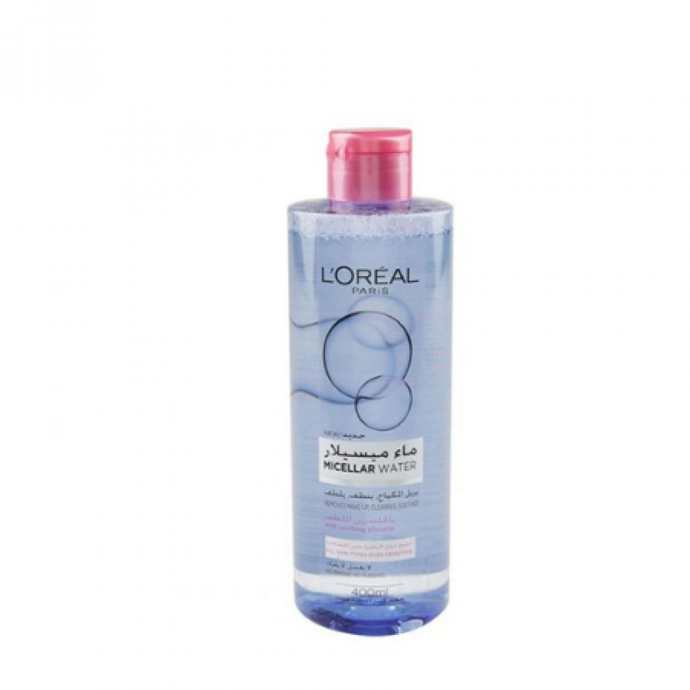 LOREAL PARIS Micellar Water Makeup Remover 400ml مزيل المكياج ماء ميسيلار من لوريال باريس vrbg7h8
