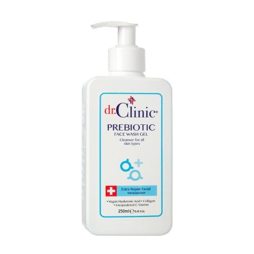 Dr.clinic prebiotic face wash gel 250ml دكتور كلينيك غسول جل لجميع انواع البشرة