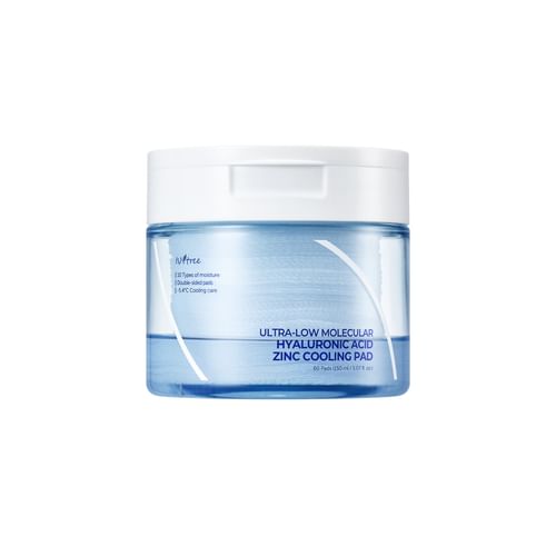Isntree - Onion Newpair Clear PadIsntree - Ultra-Low Molecular Hyaluronic Acid Zinc Cooling Pad إيسنتري - بادات  تبريد بحمض الهيالورونيك والزنك الجزيئي المنخفض للغاي