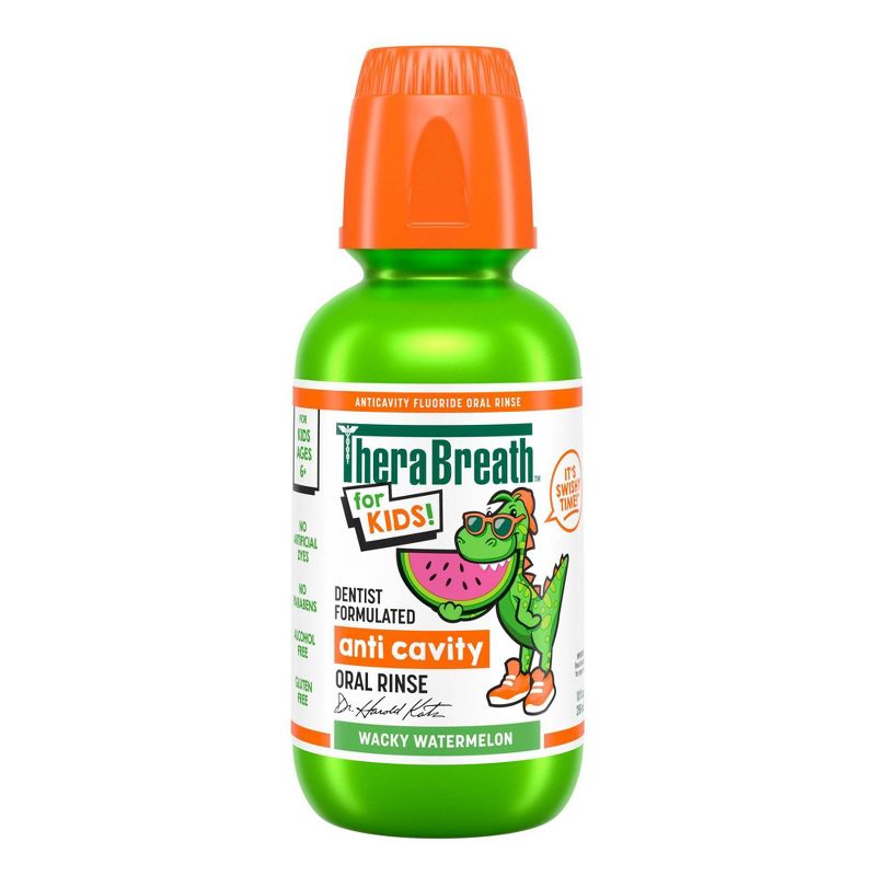 TheraBreath Kids Mouthwash with Fluoride - Wacky Watermelon غرغرة للاطفال
