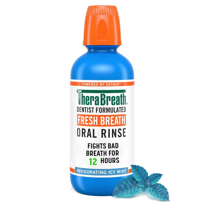 TheraBreath Fresh Breath Mouthwash - Icy Mint 88.7ml  غرغرة من ثيرابريث النعناع الجليدي
