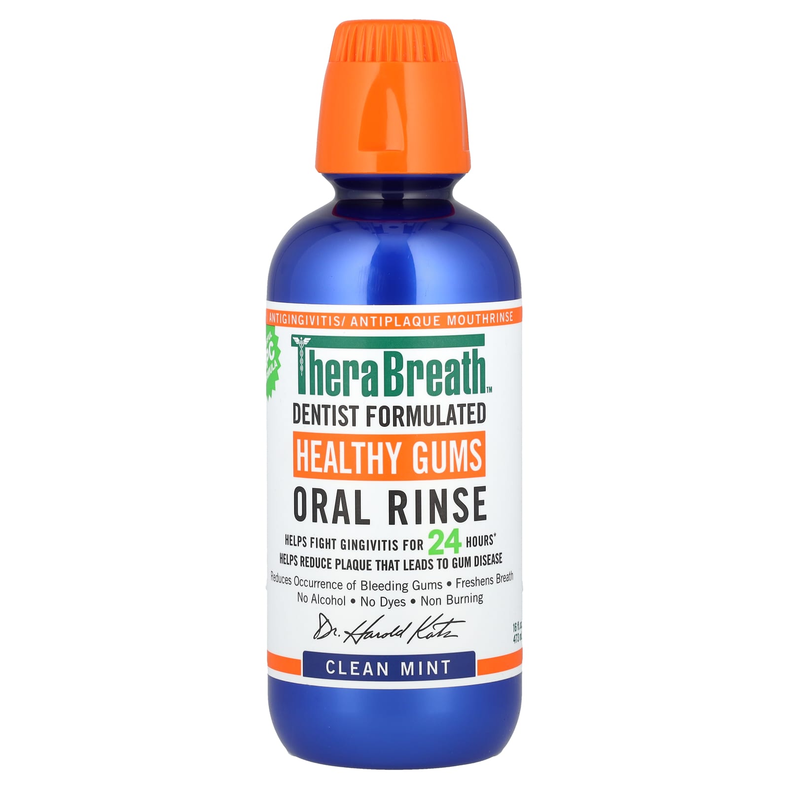 TheraBreath Healthy Gums Oral Rinse, Clean Mint 473ml غرغرة صحي للثة، تنظيف دقيق