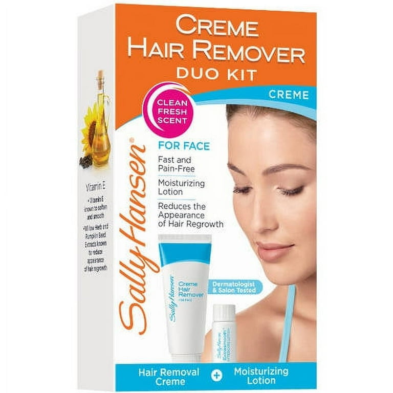 Sally Hansen Creme Hair Remover Kit for Face مجموعة سالي هانسن لإزالة الشعر الكريمي للوجه