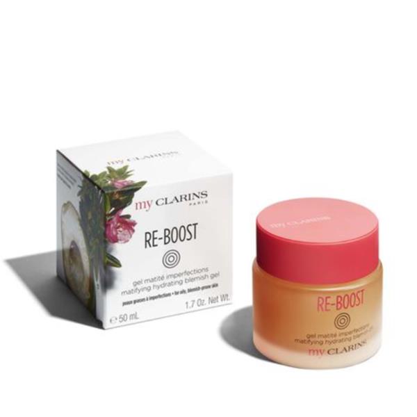 CLARINS RE-BOOST MATIFYING HYDRATING BLEMISH GEL جل مايكلارينس لإعادة تعزيز البشرة الدهنية