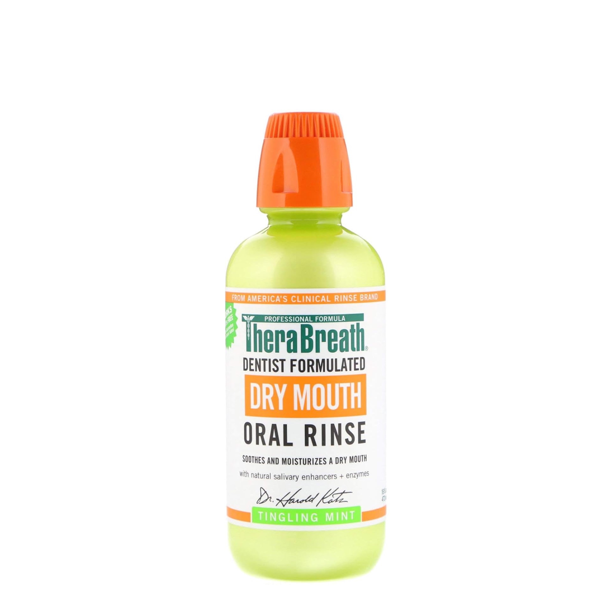 TheraBreath Healthy Gums Oral Rinse, OVERNIGHT  Tingling Mint  473ml غرغرة صحي
