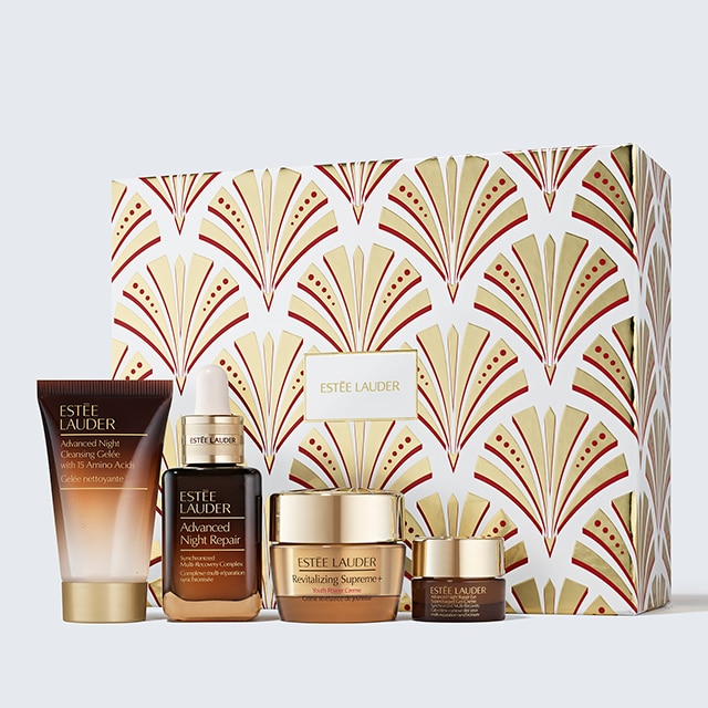 ESTĒE LAUDER Advanced Night Repair Serum Holiday Skincare Set The Lift + Glow Routine استي لودر سيت العناية بالبشرة