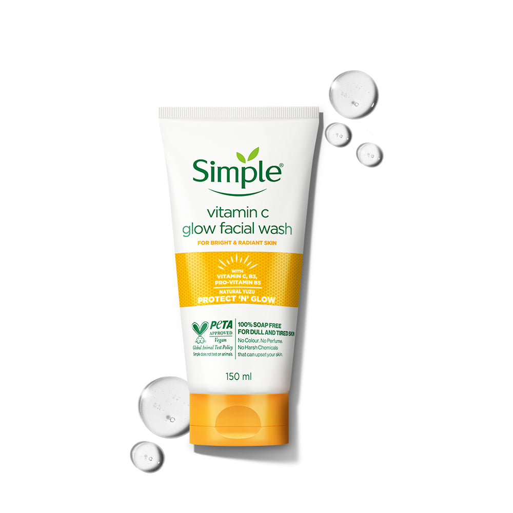 SIMPLE  Vitamin C Glow Facial Wash 150ml   غسول الوجه المتوهج بفيتامين سي