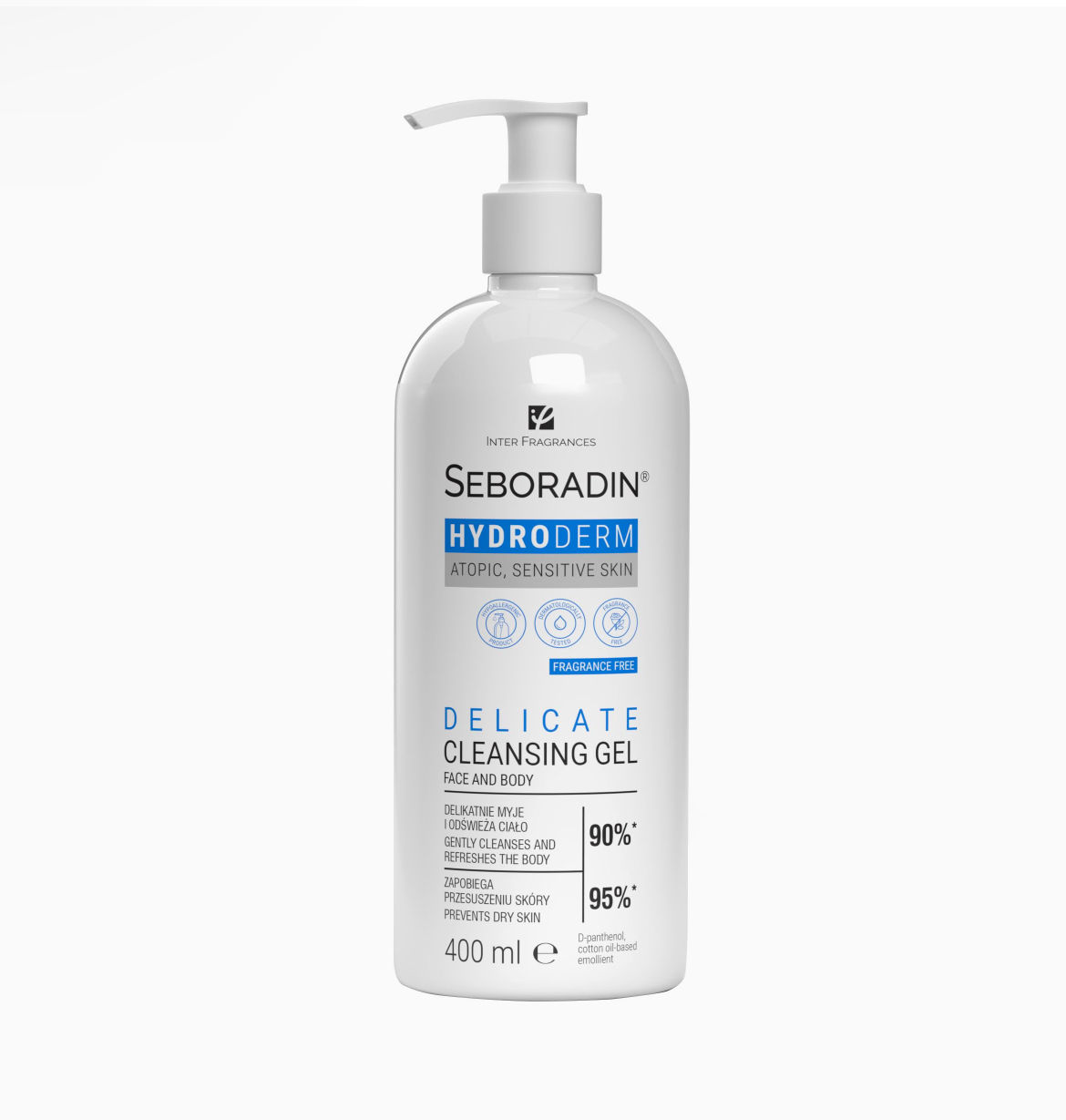Seboradin Hydroderm Shower Gel  For Face and Body 400ml جل الاستحمام سيبورادين هيدروديرم للوجه والجسم