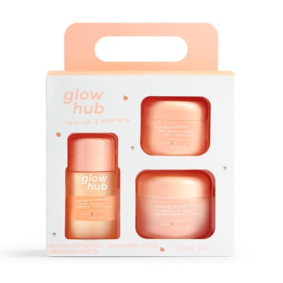 GLOW HUB nourish & hydrate 3 step set غلو هب سيت العناية بالبشرة