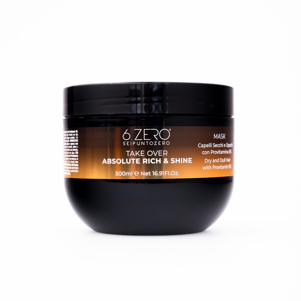6ZERO TAKE OVER – ABSOLUTE RICH & SHINE Mask for dry and dull hair 500ml ماسك للشعر الجاف
