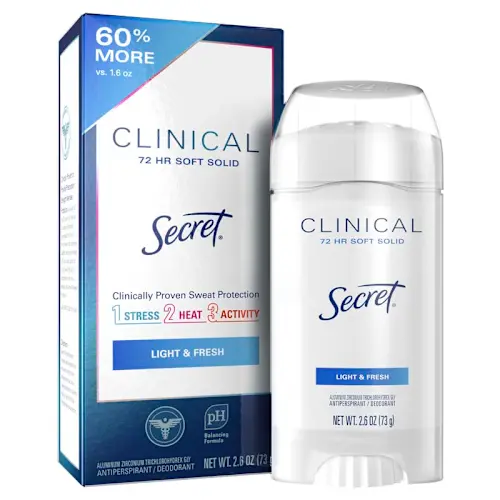 SECRET CLINICAL 27h Soft Solid Deodorant LIGHT &amp; FRESH سيكرت مزيل تعرق