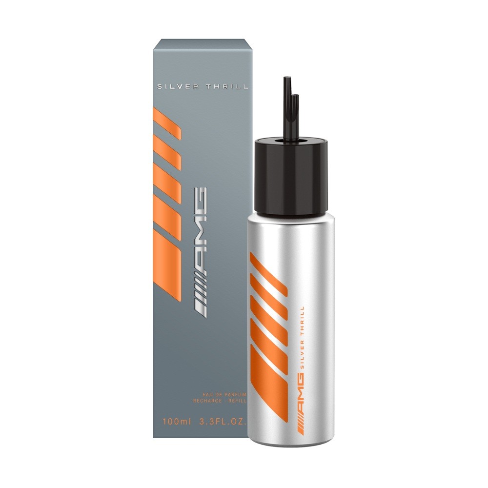 MERCEDES BENZ AMG Silver Thrill Refill 100ml مارسيدس بينز علبة أعادة التعبئة للعطر للرجال