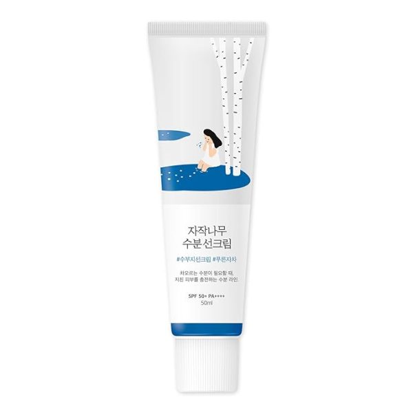 ROUND LAB Birch Moisturizing Sunscreen UVLock SPF 50+ Broad Spectrum واقي من الشمس مرطب من خشب البتولا