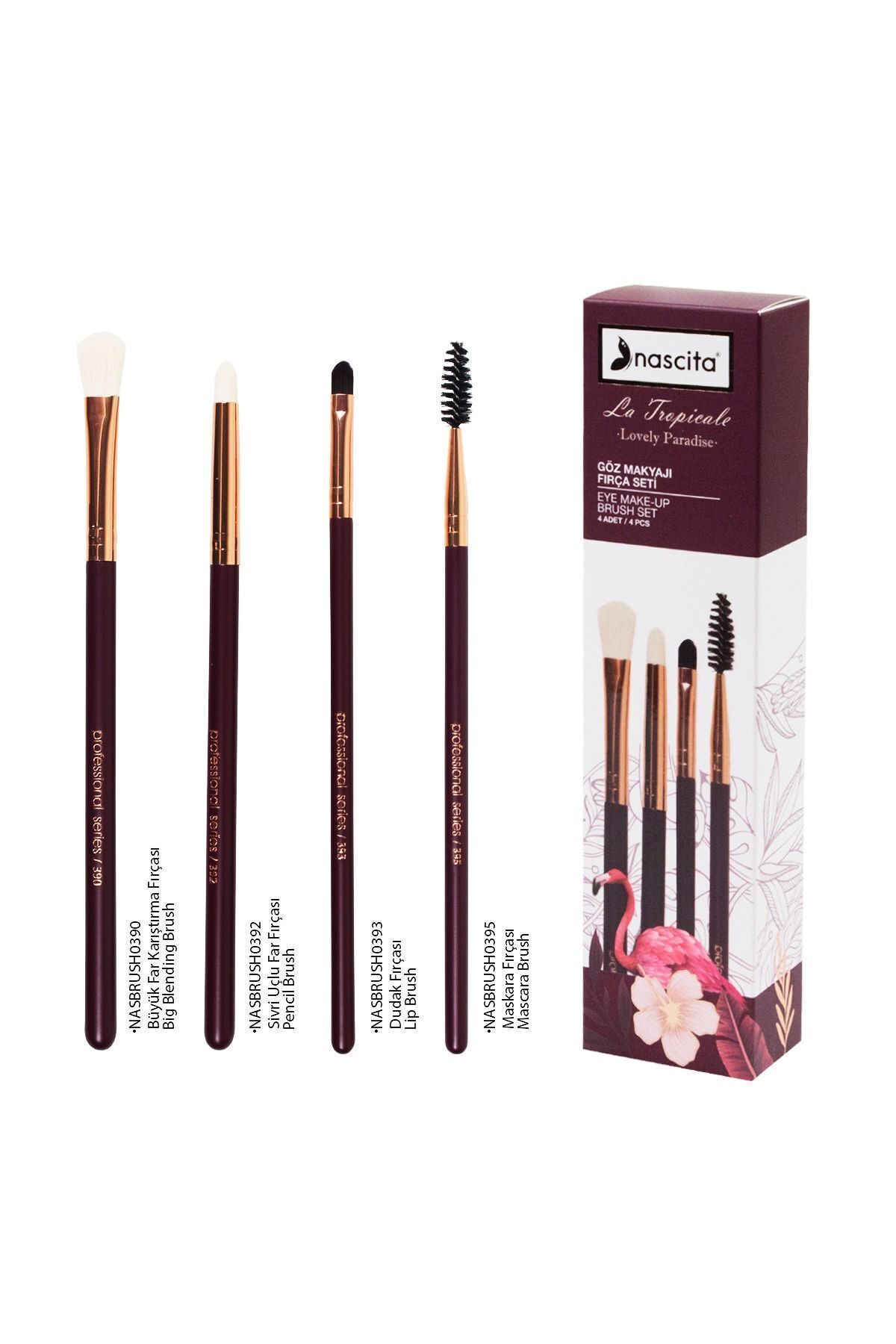 NASCITA Eye Makeup Brush Set 4 Pieces ناسيتا سيت فرش