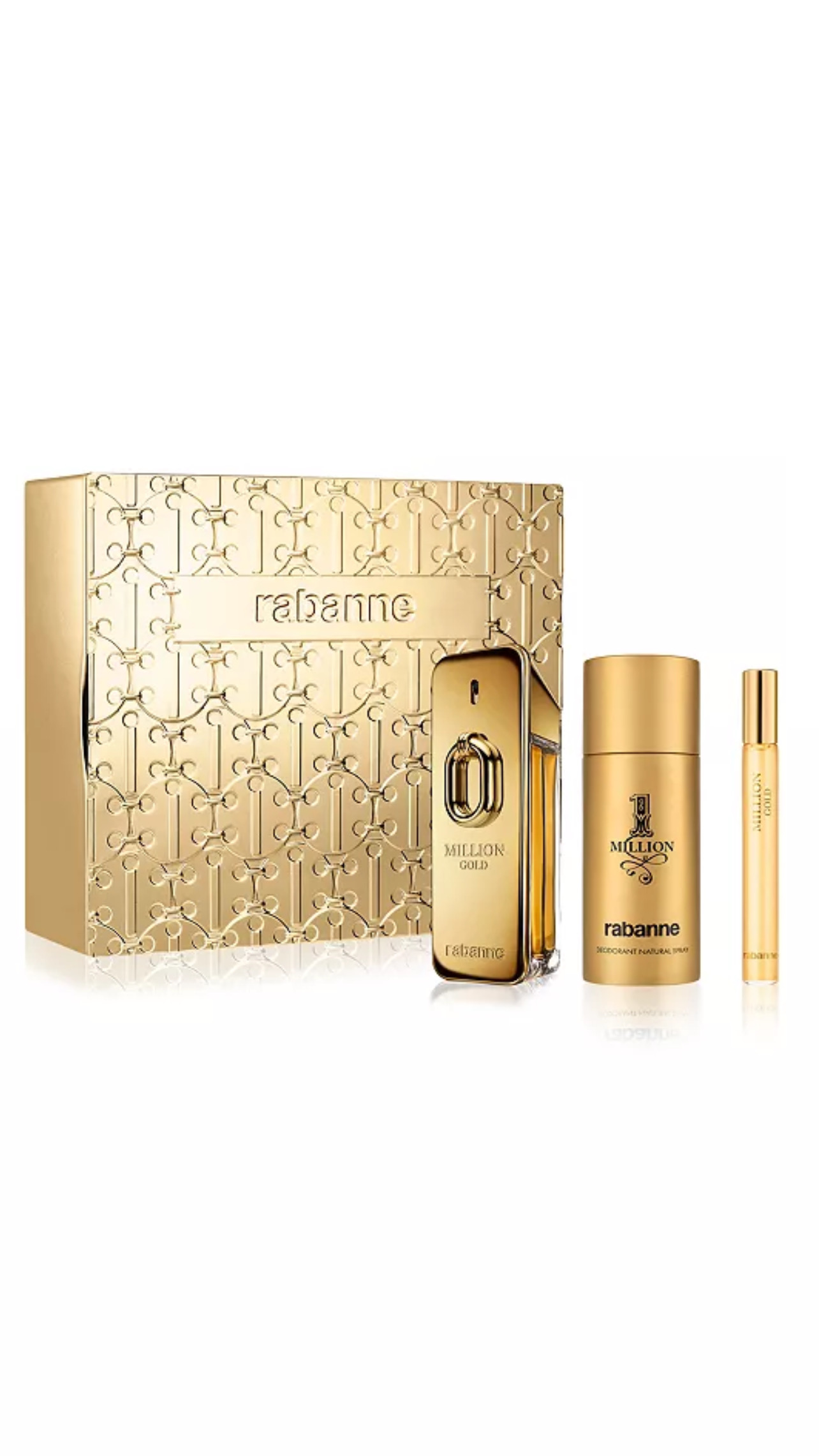 PACO RABANNE Men's 3-Pc. Million Gold Eau de Parfum Intense Gift Set مجموعة هدايا للرجال