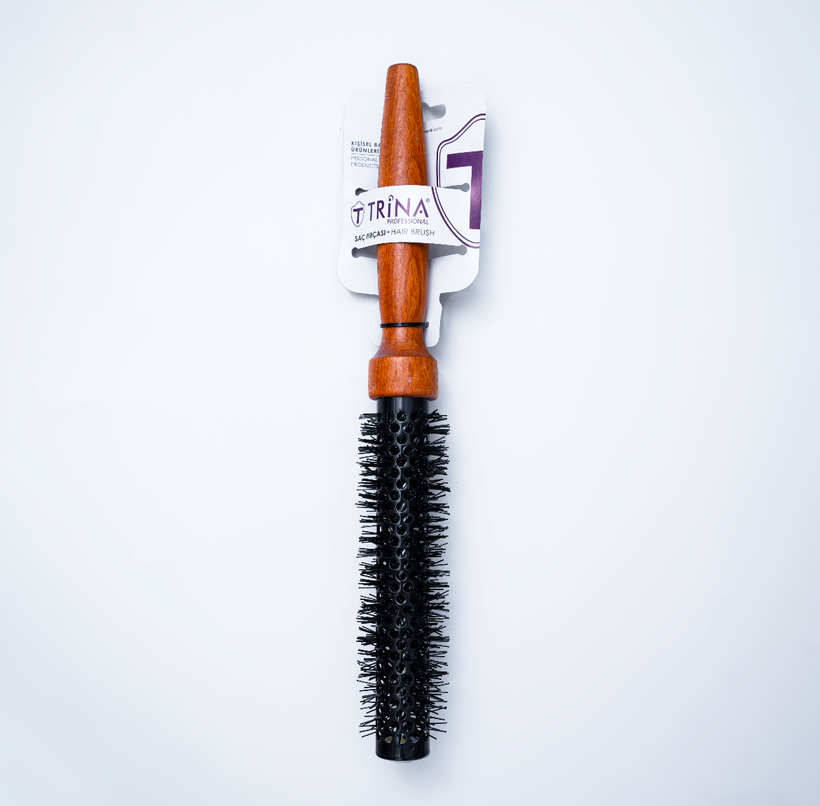 Trina Wooden Round Hair Brush 02 ترينا - فرشاة شعر دائرية خشبية