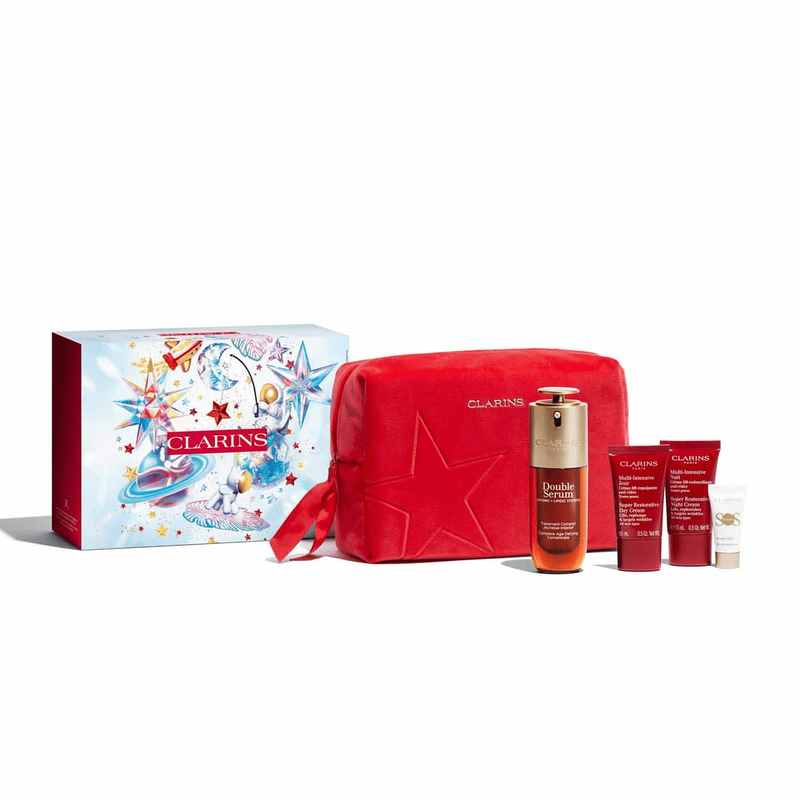 CLARINS Double Serum and Super Restorative Collection Skincare Set كلارنس مجموعة العناية بالبشرة