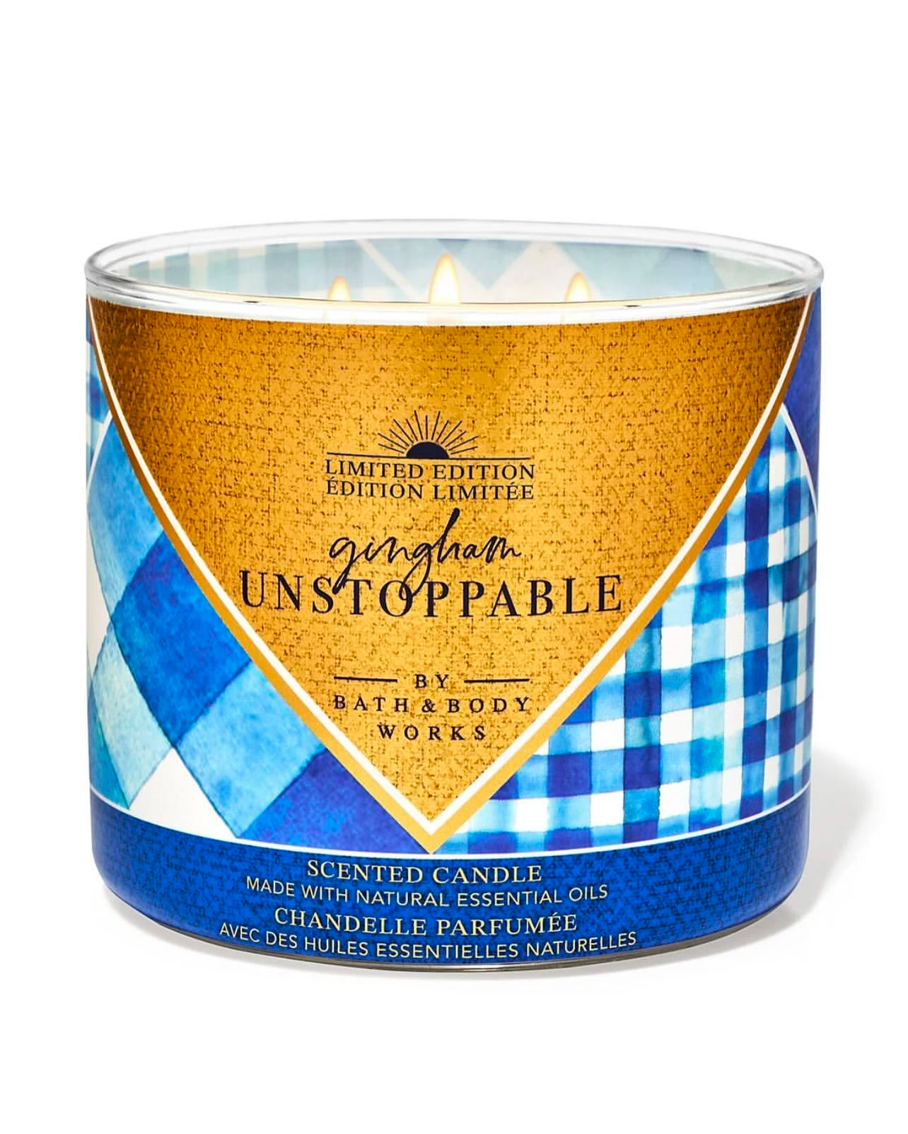 BATH AND BODY WORKS BATH AND BODY WORKS Gingham Unstoppable 3-Wick Candle