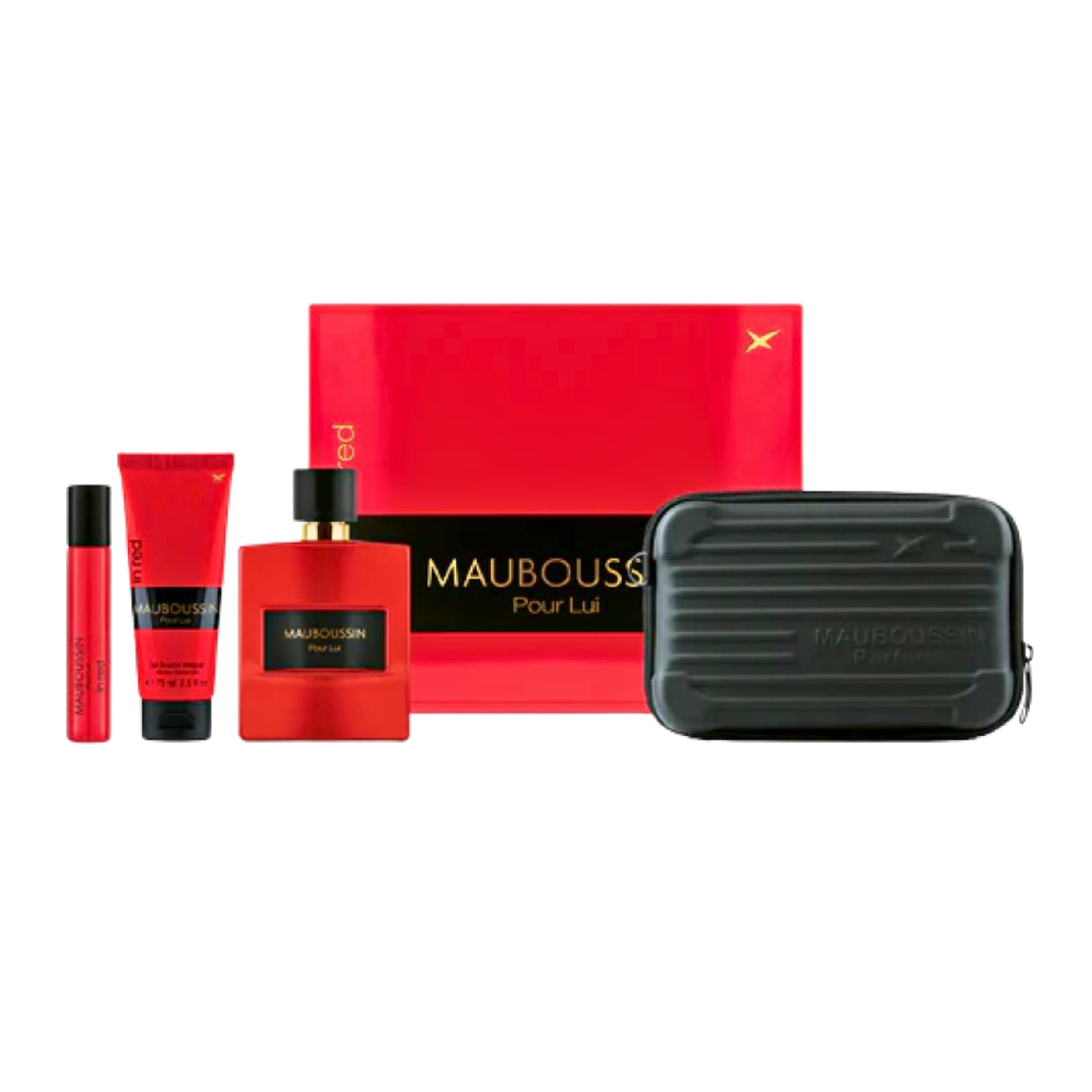 MAUBOUSSIN POUR LUI IN RED COFFRET PRESTIGE مجموعة هدايا للرجال