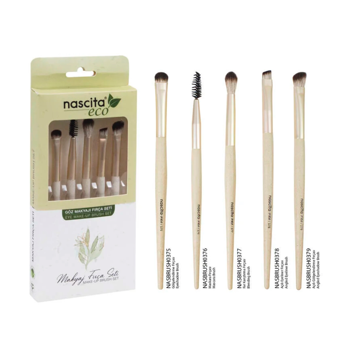 Nascita Eco Eye Makeup Brush Set ناسيتا ايكو سيت فرش