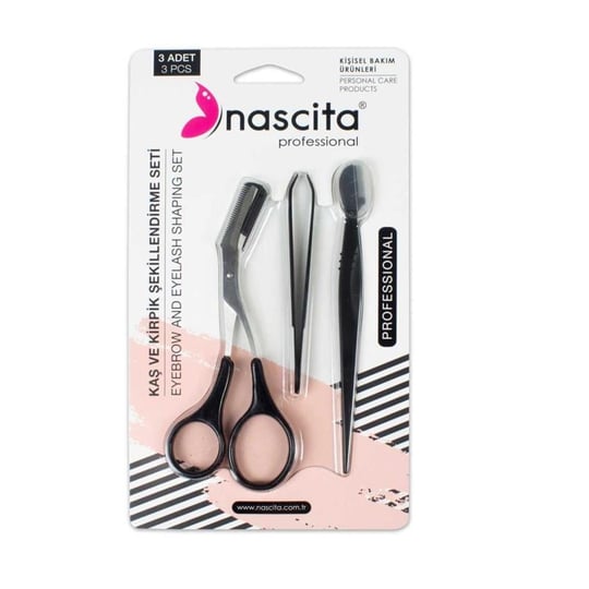 Nascita Facial Care Set Scissors, Tweezers and Razor - 11 ناسيتا سيت الحواجب
