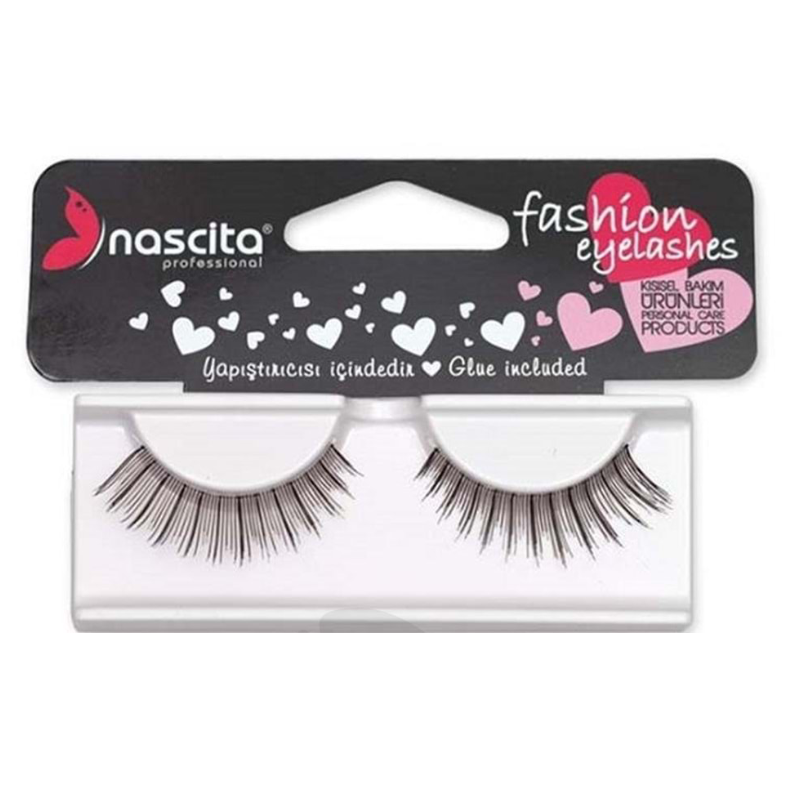 NASCITA - False eyelashes with glue - 18 ناسيتا لاصق رموش