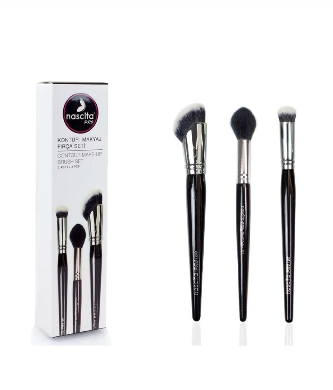 Nascita Pro Contour Makeup Brush Set of 3 ناسيتا سيت فرش