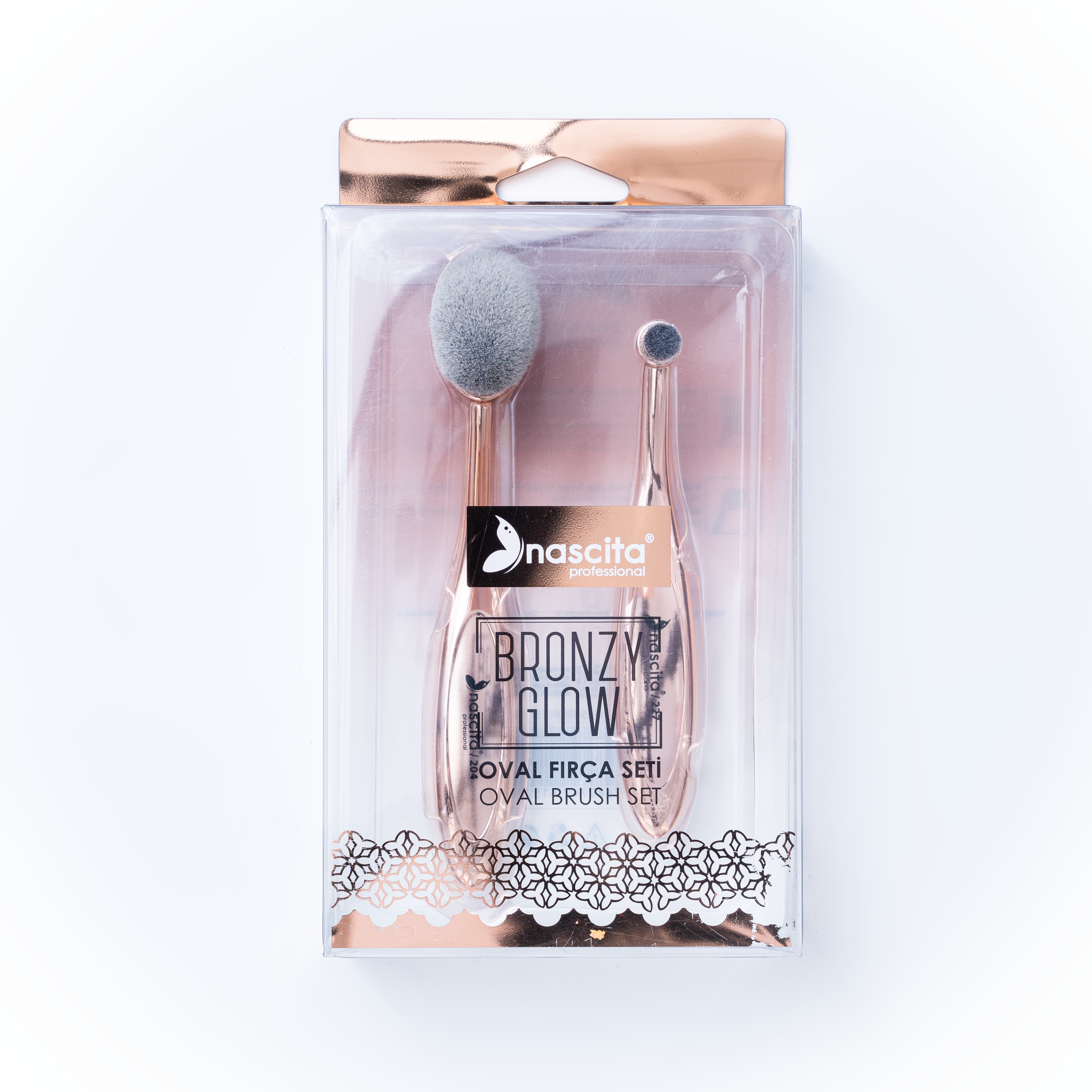 N‏ascita Professional Bronzy Glow Oval Brush Set. ناسيتا سيت فرش