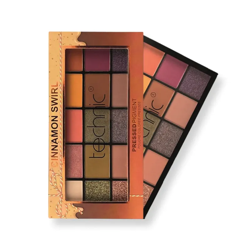 Technic Cinnamon Swirl Pressed Pigment Eyes Shadow Palette  تيكنيك باليت ايشدو