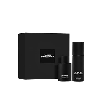 TOM FORD OMBRE LEATHER Set with All Over Body Spray - Set of 2 مجموعة توم فورد أومبر ليذر مع بخاخ للجسم بالكامل - مجموعة من قطعتين