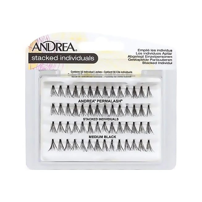 Andrea Stacked Individual Lashes Medium Black أندريا رموش فردية  متوسطة سوداء