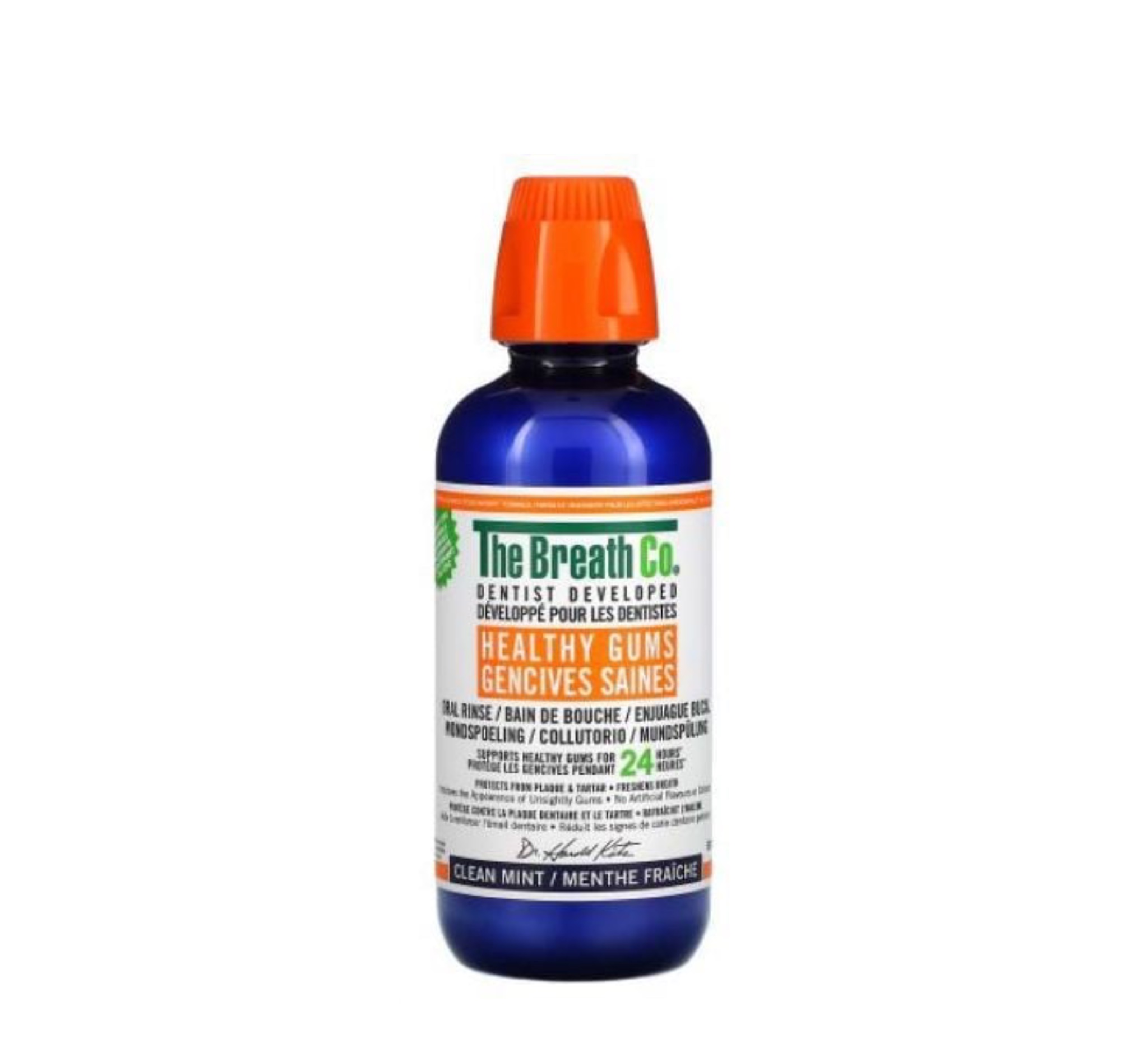 The Breath Co. 24 Hour Clean Mint Mouthwash 500 ml غرغرة الفم بالنعناع النظيف