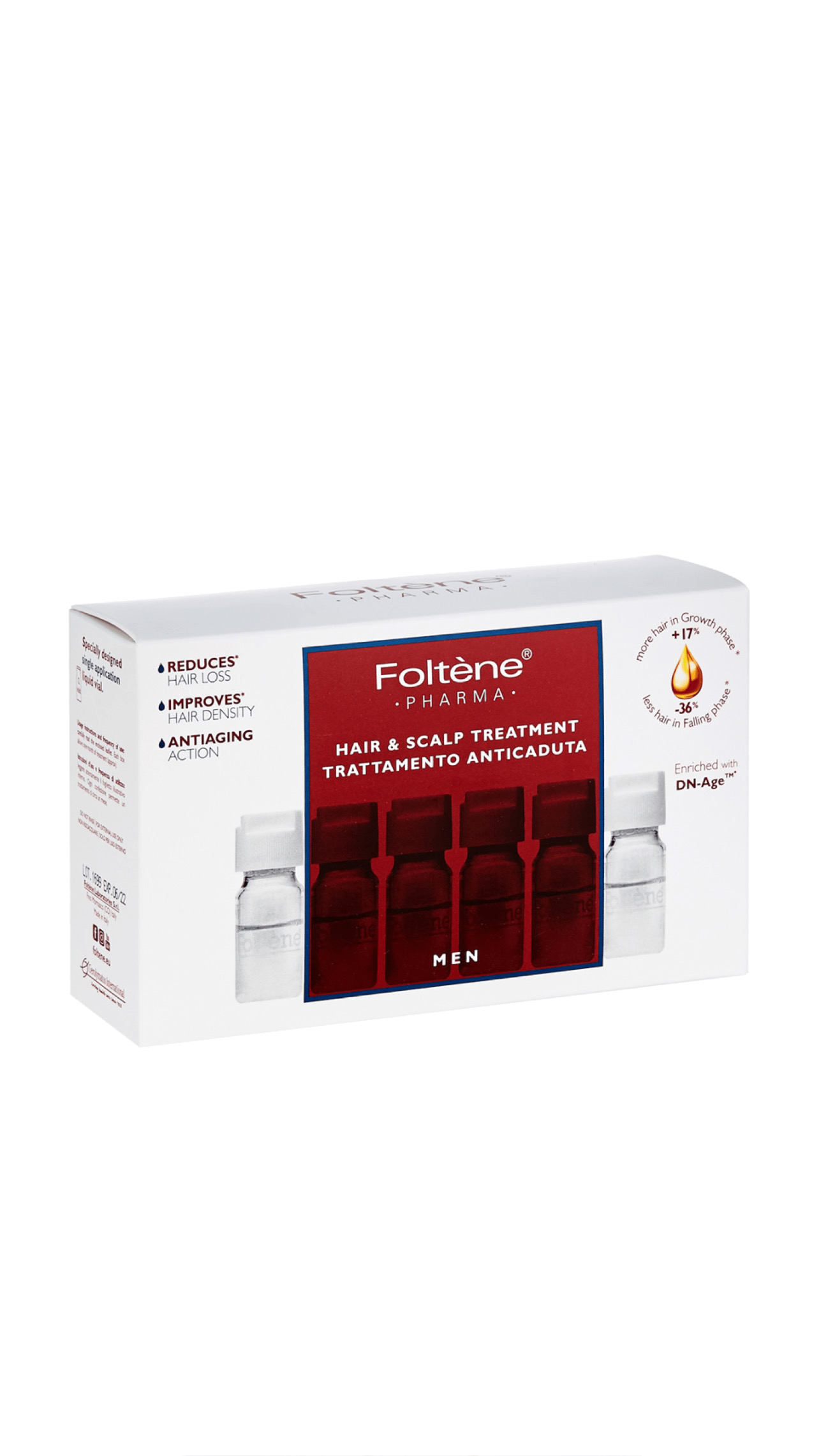 FOLTENE HAIR & SCALP TREATMENT | ΜΕΝ 12 VIALS أمبولات محفزة لنمو الشعر للرجال