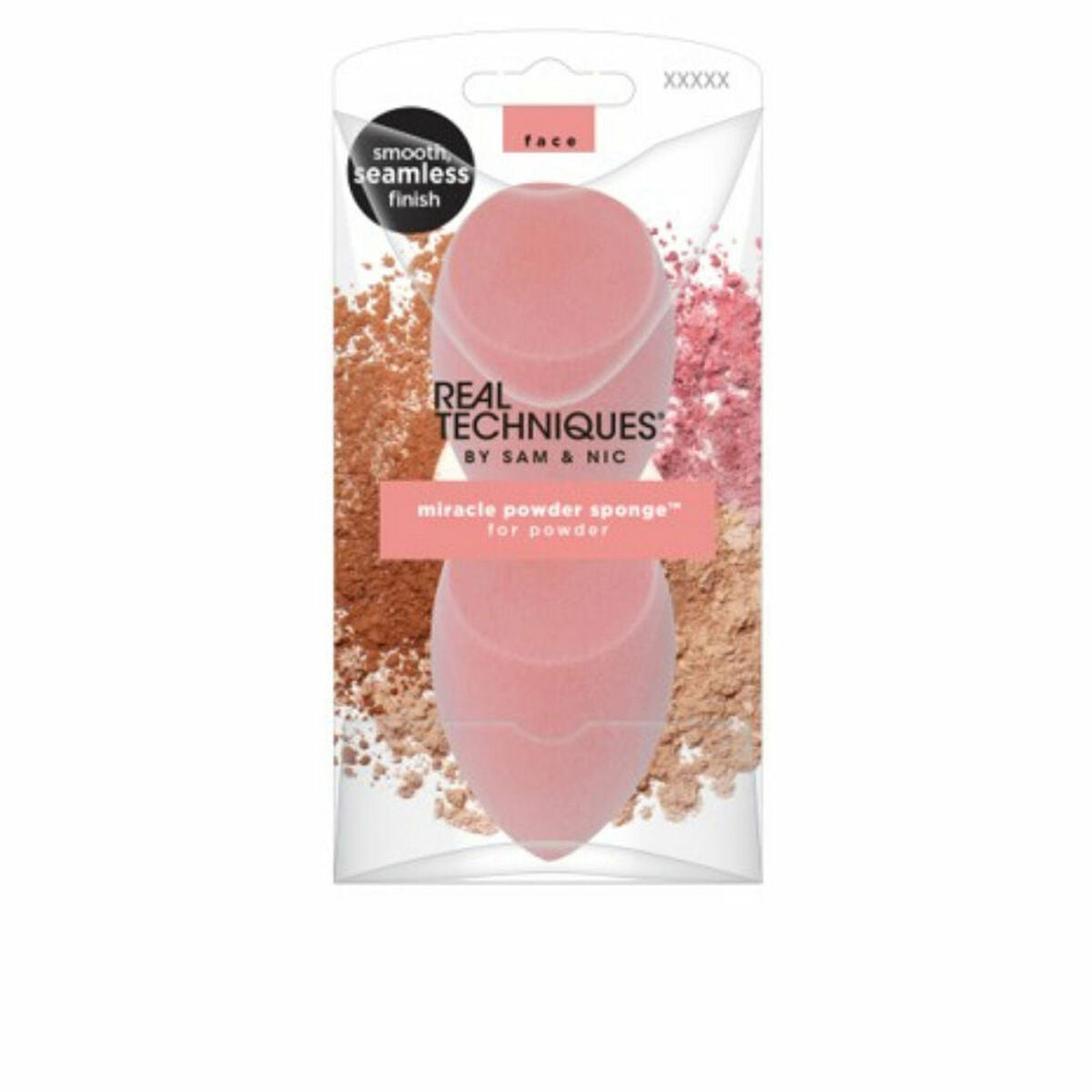 REAL TECHNIQUES Miracle Powder Sponge, Makeup Blending Sponge ريل تكنيك أسفنجة لتوزيع الباودر