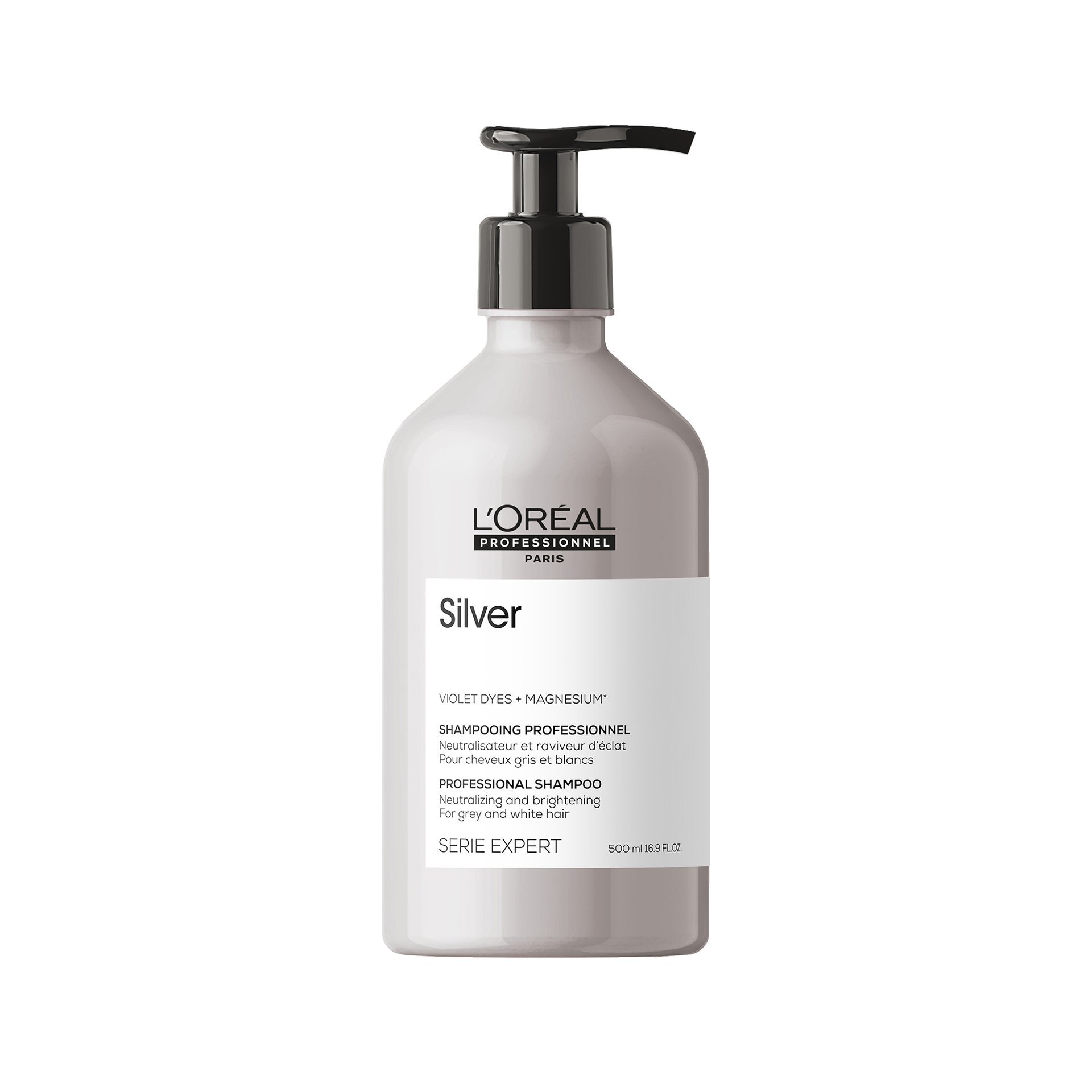 LOREAL PARIS Silver shampoo: beautiful silver grey hair 500ml لوريال شامبو سلفر